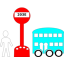 download Bus Station clipart image with 0 hue color