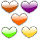 download Gloss Heart 3 clipart image with 0 hue color