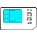 download Sim Card clipart image with 135 hue color