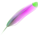 download Feather clipart image with 180 hue color