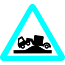 download Roadsign Grounded clipart image with 180 hue color