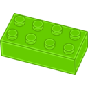 download Red Lego Brick clipart image with 90 hue color