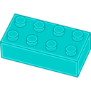 download Red Lego Brick clipart image with 180 hue color