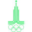 download Olympiad 1980 Emblem clipart image with 135 hue color