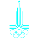 download Olympiad 1980 Emblem clipart image with 180 hue color
