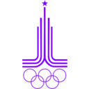 download Olympiad 1980 Emblem clipart image with 270 hue color