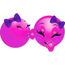 download Girl Talk Smiley Emoticon clipart image with 270 hue color