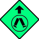 download Caution Pedestrian Crossing clipart image with 90 hue color