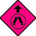 download Caution Pedestrian Crossing clipart image with 270 hue color