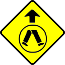 download Caution Pedestrian Crossing clipart image with 0 hue color