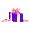 download Gift clipart image with 315 hue color