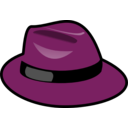 download Blue Fedora clipart image with 90 hue color