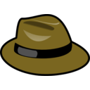 download Blue Fedora clipart image with 180 hue color