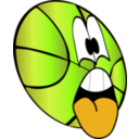 download Surprised Basketball clipart image with 45 hue color