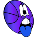 download Surprised Basketball clipart image with 225 hue color