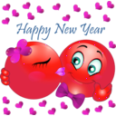 download Happy New Year Smiley Emoticons clipart image with 315 hue color