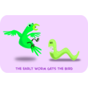 download The Early Worm clipart image with 90 hue color
