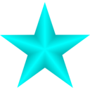 download Red Star clipart image with 180 hue color