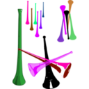 download More Vuvuzelas clipart image with 270 hue color