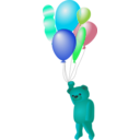 download Teddy Bear With Balloons clipart image with 135 hue color