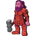 download Dwarf Warrior clipart image with 315 hue color