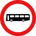 download Roadsign No Buses clipart image with 0 hue color