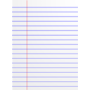 download Lined Paper Icon clipart image with 0 hue color