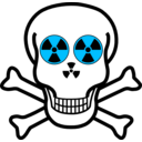 download Nuclear Warning Skull clipart image with 135 hue color