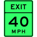download Exit Speed 40 clipart image with 90 hue color