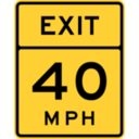 download Exit Speed 40 clipart image with 0 hue color