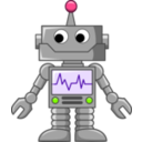 download Cartoon Robot clipart image with 90 hue color