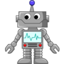 download Cartoon Robot clipart image with 0 hue color
