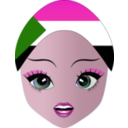 download Pretty Sudanese Girl Smiley Emoticon clipart image with 315 hue color