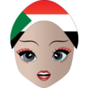download Pretty Sudanese Girl Smiley Emoticon clipart image with 0 hue color