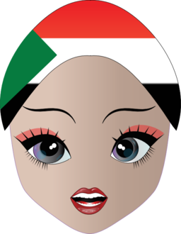 Pretty Sudanese Girl Smiley Emoticon