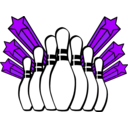 download Bowling Pins clipart image with 225 hue color