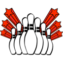 download Bowling Pins clipart image with 315 hue color
