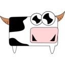 download Cow clipart image with 0 hue color