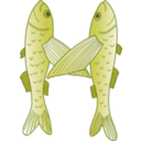 download Fish Forming Letter M clipart image with 225 hue color