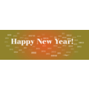 download Happy New Year 2012 clipart image with 180 hue color
