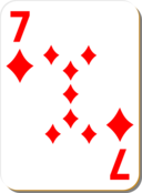 White Deck 7 Of Diamonds