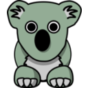 download Cartoon Koala clipart image with 270 hue color