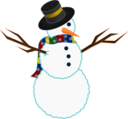 A Scarfed Snowman