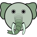 download Elephant clipart image with 90 hue color