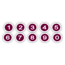 download Numbers clipart image with 180 hue color