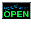 download Open Sign2 clipart image with 135 hue color