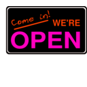 download Open Sign2 clipart image with 315 hue color