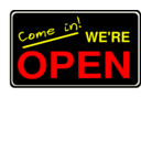 download Open Sign2 clipart image with 0 hue color