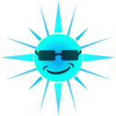 download Cool Happy Sun clipart image with 135 hue color