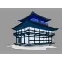 download Kinkakuji clipart image with 180 hue color